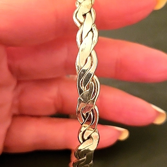 Vintage Silver Bangle, Braid Pattern - Picture 5 of 13